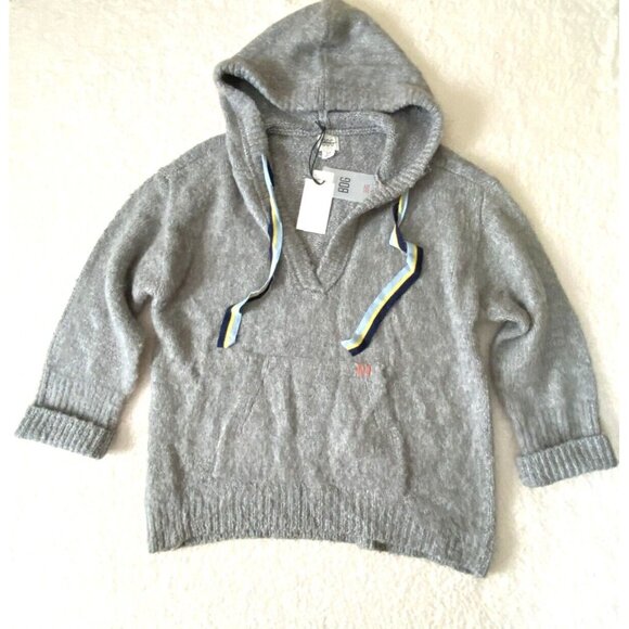 Urban Outfitters BDG Brady Brushed Knit Hoodie LS Sweatshirt Sz S Gray NWT $98 - Picture 2 of 10